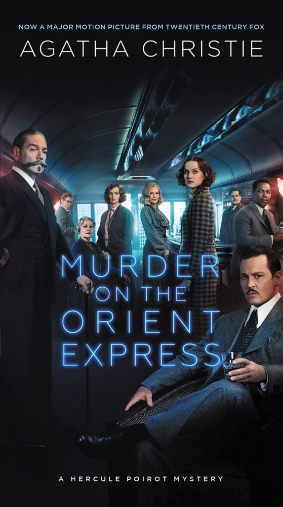 Book Cover of Murder on the Orient Express by Agatha Christie, a Classic, Mystery Fiction Novel.